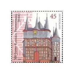 1 عدد  تمبر پانصدمین سالگرد تالار شهر فرانکبرگ - جمهوری فدرال آلمان 2009