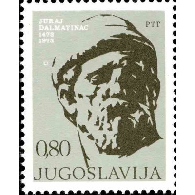 1 عدد تمبر 500مین سالگرد درگذشت یورای دالماتیناک - پیکر تراش - یوگوسلاوی 1973
