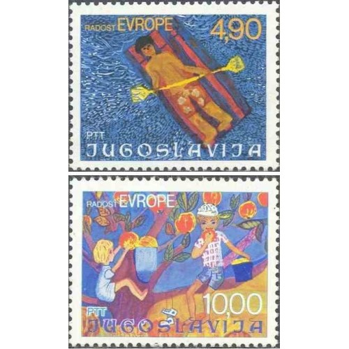 2 عدد تمبر شادی اروپا شادی اروپا - جشنواره کودکان- یوگوسلاوی 1977