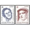 2 عدد  تمبر مشترک اروا - Europa cept - زنان مشهور - واتیکان 1996