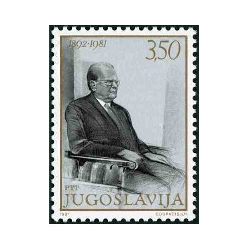 1 عدد تمبر هشتاد و نهمین سالگرد تولد یوسیپ بروز تیتو - یوگوسلاوی 1981