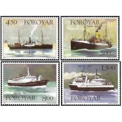 4 عدد  تمبر کشتی های "اسمیریل" - جزایر فارو 1999 قیمت 6.5 دلار