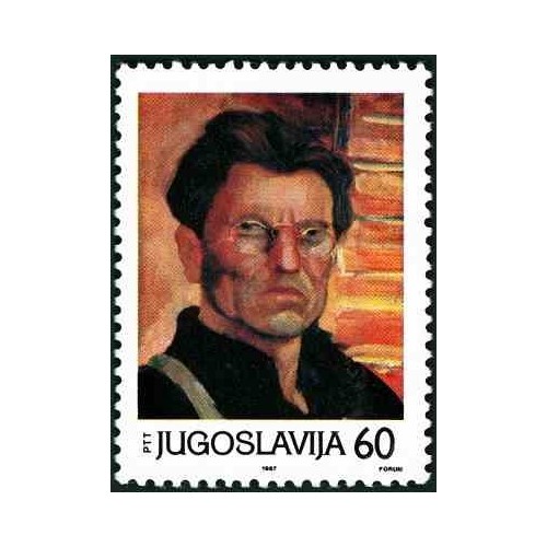 1 عدد تمبر نود و پنجمین سالگرد تولد یوسیپ بروز تیتو - یوگوسلاوی 1987