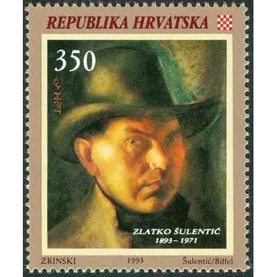 1 عدد تمبر صدمین سالگرد تولد زلاتکو سولنتیچ - نقاش - کرواسی 1993