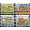 4 عدد  تمبر ماهیها - جزایر فارو 1994 قیمت 5.6 دلار