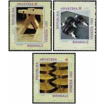 3 عدد تمبر 45مین دوسالانه هنری - ونیز، ایتالیا- کرواسی 1993