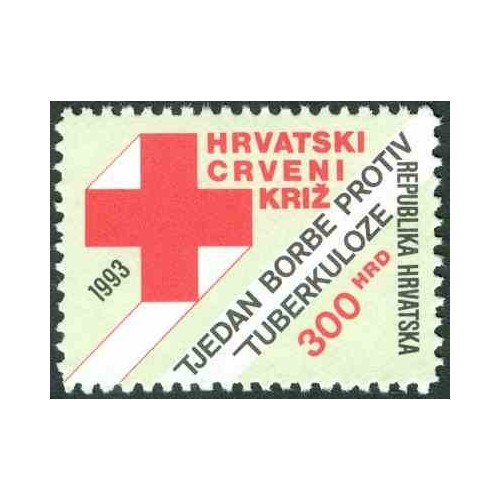 1 عدد تمبر مالیات پستی - صلیب سرخ - هفته مبارزه با سل (III)- کرواسی 1993