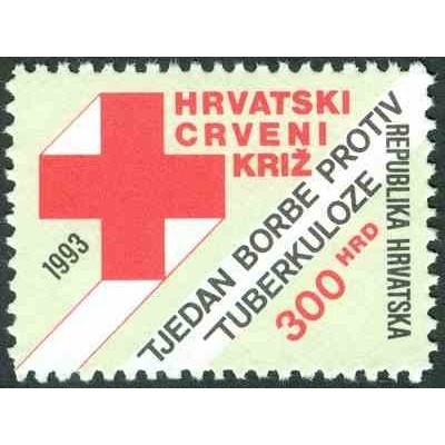 1 عدد تمبر مالیات پستی - صلیب سرخ - هفته مبارزه با سل (III)- کرواسی 1993
