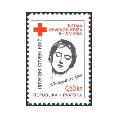 1 عدد تمبر مالیات پستی - هفته صلیب سرخ (چهارم) - کرواسی 1995
