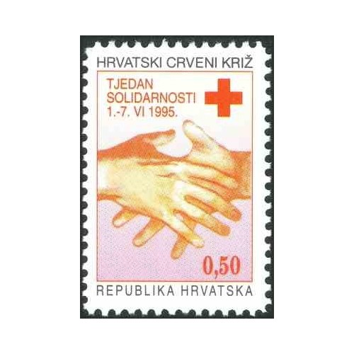 1 عدد تمبر مالیات پستی - صلیب سرخ - هفته همبستگی - کرواسی 1995