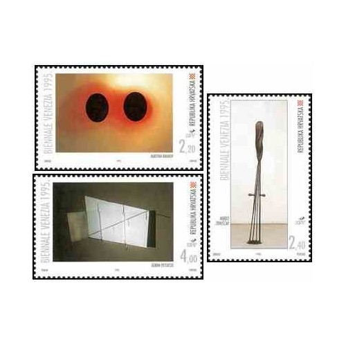 3 عدد تمبر هنر کرواسی - کرواسی 1995