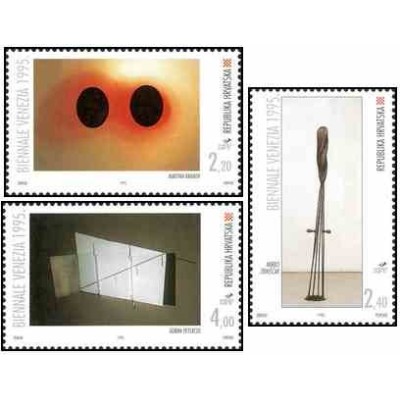 3 عدد تمبر هنر کرواسی - کرواسی 1995