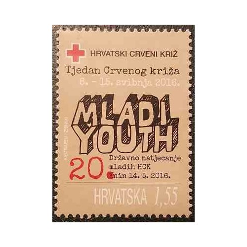1 عدد تمبر مالیات پستی - صلیب سرخ - کرواسی 2016