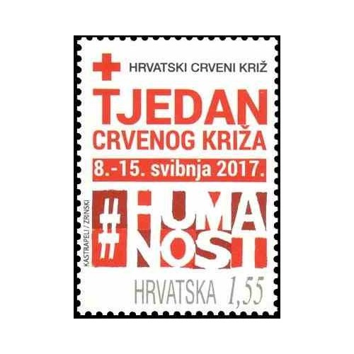 1 عدد تمبر مالیات پستی - صلیب سرخ - کرواسی 2017