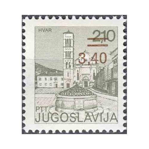 1 عدد تمبر سری پستی - سورشارژ - 3.4D - یوگوسلاوی 1978