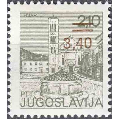 1 عدد تمبر سری پستی - سورشارژ - 3.4D - یوگوسلاوی 1978