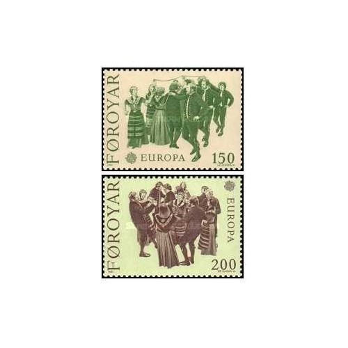 2 عدد تمبر مشترک اروپا - Europa Cept - فولکلور - جزایر فارو 1981 2 عدد تمبر مشترک اروپا - Europa Cept - فولکلور - جزایر فارو 1981