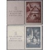 2 عدد تمبر کلیسای جامع استون گیت و سنچری، زاگرب - با برچسب حاشیه - یوگوسلاوی 1941 قیمت 2.4 دلار