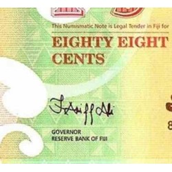 اسکناس 88 سنت - فیجی 2016 با فولدر -  سفارشی