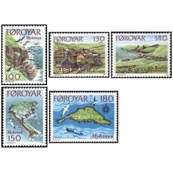 5 عدد  تمبر مایکینز - جزایر فارو 1978