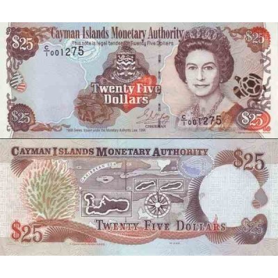 اسکناس 25 دلار - جزایر کایمن 1998 - سفارشی