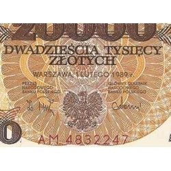 اسکناس 20000 زلوتیچ - تصویر ماری کوری - لهستان 1989  سفارشی