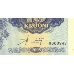 اسکناس 10 کرون - یادبود جمهوری استونی ۹۰ ساله - با فولدر - استونی 2008