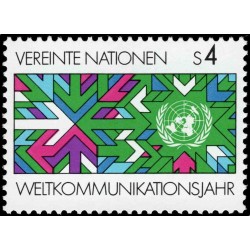 1 عدد تمبر سال جهانی ارتباطات - وین سازمان ملل 1983