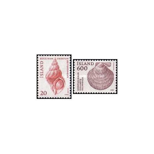 2 عدد تمبر سری پستی - جانوران - زندگی دریایی - ایسلند 1982 2 عدد تمبر سری پستی - جانوران - زندگی دریایی - ایسلند 1982