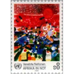 2 عدد تمبر آفریقا در نیاز - وین سازمان ملل 1986
