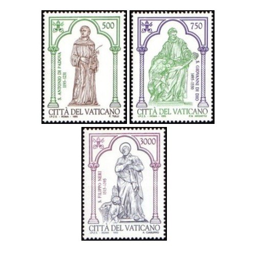 3 عدد تمبر سالگردها - واتیکان 1995 قیمت 4.75 دلار 3 عدد تمبر سالگردها - واتیکان 1995 قیمت 4.75 دلار