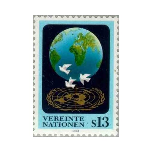 1 عدد تمبر سری پستی - 13s - وین سازمان ملل 1993