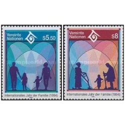 2 عدد تمبر سال بین‌المللی خانواده - وین سازمان ملل 1994