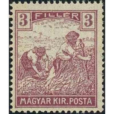 1 عدد تمبر سری پستی - درو  - 3f - مجارستان 1916
