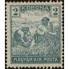 1 عدد تمبر سری پستی - درو  - 2k - مجارستان 1920