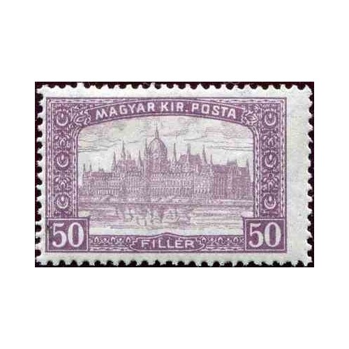 1 عدد تمبر سری پستی - پارلمان، بوداپست - 50f - مجارستان 1917 کیفیت MN
