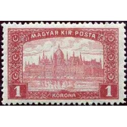 1 عدد تمبر سری پستی - پارلمان، بوداپست - 1k - مجارستان 1917 کیفیت MN