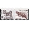 2 عدد  تمبر سری پستی - جانوران - سگ ایسلندی و روباه قطبی  - ایسلند 1980