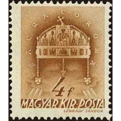 1 عدد تمبر سری پستی - کلیسا در مجارستان - 4f - مجارستان 1939