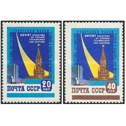 2 عدد تمبر نمایشگاه فناوری و فرهنگی شوروی - شوروی 1959