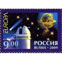 1عدد تمبر مشترک اروپا - Europa Cept - نجوم - روسیه 2009