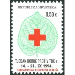 1 عدد تمبر مالیات پستی - صلیب سرخ - هفته مبارزه با سل (IV)- کرواسی 1994