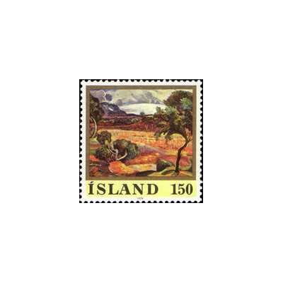 1 عدد  تمبر صدمین سالگرد تولد آسگریمور جانسون - ایسلند 1976