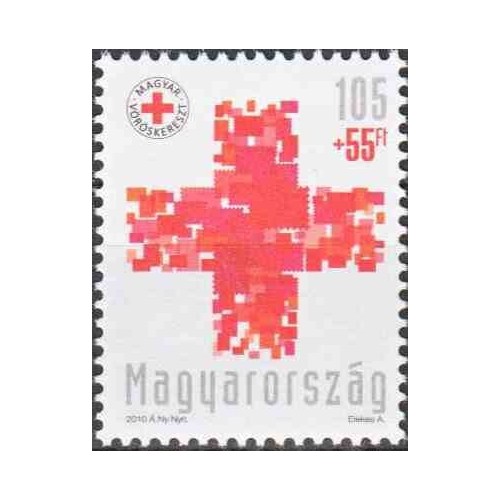 1 عدد تمبر شبه پستی صلیب سرخ مجارستان - مجارستان 2010