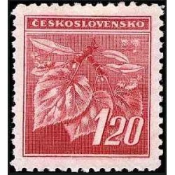 1 عدد تمبر سری پستی - شاخه لیمو - 120H- چک اسلواکی 1945