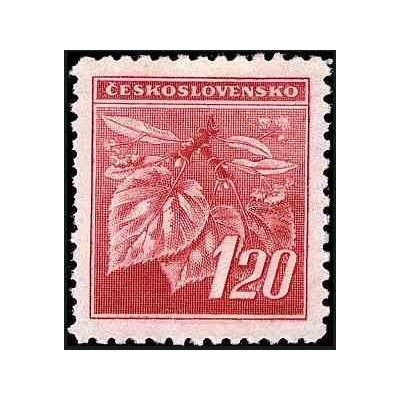 1 عدد تمبر سری پستی - شاخه لیمو - 120H- چک اسلواکی 1945