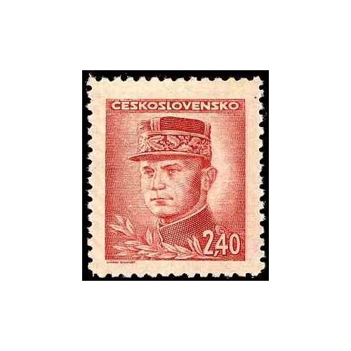 1 عدد تمبر سری پستی - شخصیت‌ها - 2.4Kc- چک اسلواکی 1945