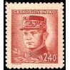 1 عدد تمبر سری پستی - شخصیت‌ها - 2.4Kc- چک اسلواکی 1945