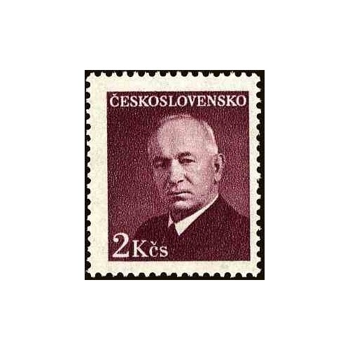 1 عدد تمبر سری پستی - رئیس جمهور ادوارد بنش - 2(Kc) - چک اسلواکی 1948