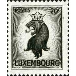 1 عدد تمبر سری پستی - شیر دوچی آرمز - 20c - لوگزامبورگ 1945